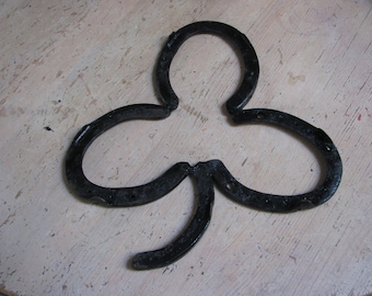 Vintage Horseshoe Shamrock - handmade!