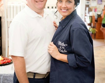 Mother of the Bride OR Mother of the Groom Shirt, Monogram Shirt, Wedding Party Shirt, Button Down Shirt, Bridesmaid Gift, Getting Ready