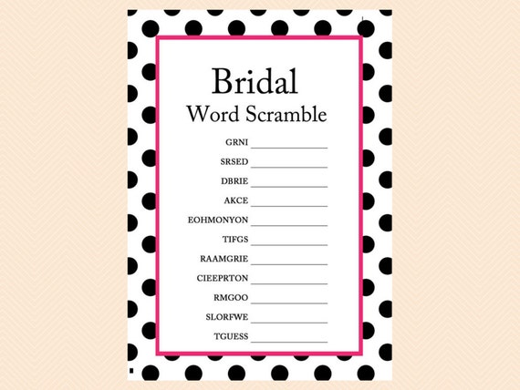 bridal word scramble bridal shower scramble unscramble