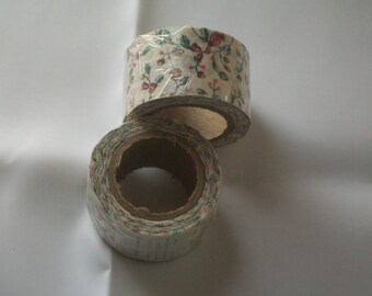 2 rolls of fabric ribbon