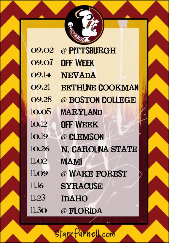 Florida State Football Schedule For 2025 Moria Mollee