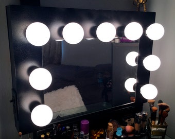 Hollywood Vanity Mirror with lights makeup mirror black CHRISTMAS SALE