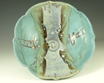 Serving Bowl ceramic bowl turquoise