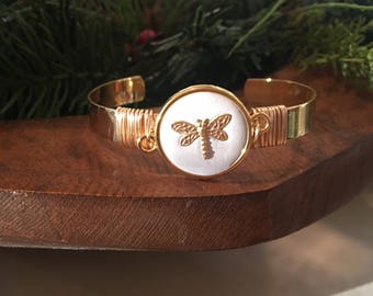 Dragonfly Wire-Wrapped Bracelet