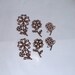 Syroco Homco Wall Flowers Set of 6 Wood grain Plastic 1978