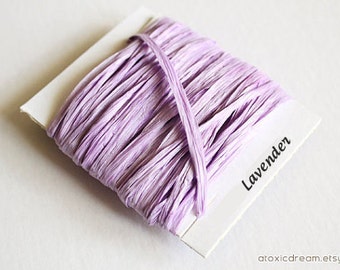 Lavender Raffia Ribbon - 30/100 yards - 1/4 inch wide