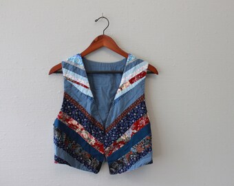 Vintage reversalable Fabric vest