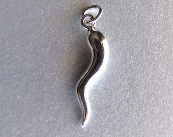 Sterling Silver Italian Horn Charm - The Corno