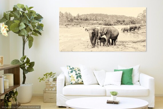 RIVER ELEPHANTS 4. Elephants Print, Sri Lanka, Giclee Print, Limited Edition Print, Photographic Print