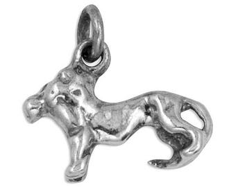 925 Sterling Silver Lion Leo Zodiac Pendant Necklace