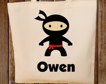 Ninja Tote Bag -- Boys Tote Bag -- Kids Tote Bag -- Ninja