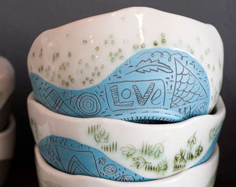 Bowl - Dinnerware - Illustrated - Folk - Nature