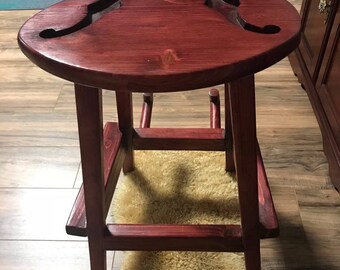 Handmade Cabernet Guitar Stool/Stand