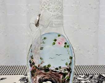 Nest Bottle Art, Hand Painted Original, CSSTeam, ECS