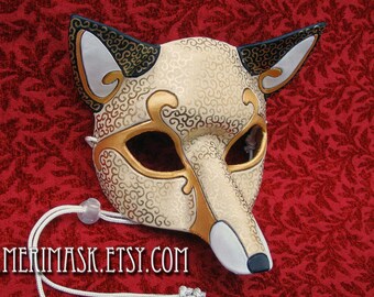 MADE TO ORDER Leather Venetian Fox Mask... masquerade costume mardi gras halloween burning man