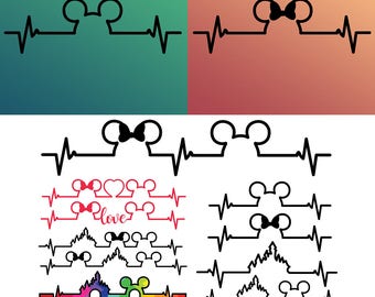 Download Mickey mouse heart | Etsy
