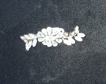 Sale! 1950s Vintage Rhinestone Floral Spray Brooche Item #791