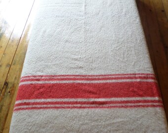 Vintage blanket * deken * bettdecke * couverture * pure wool * 100% virgin wool, 1970s trow
