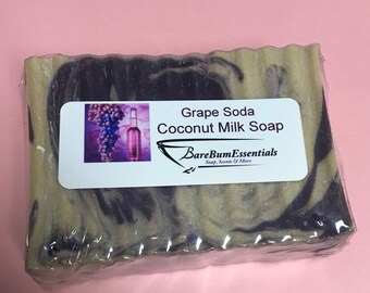Grape Soda Coconut Milk Soap, Handmade Organic Soap, Cold Process Soap, Vegan
