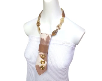 BOVINE BEAUT Necktie necklace cowhide fabric modern necktie feminine tie women's necktie fashion accessory ladies neckties