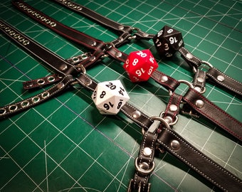 D20 Ball Gag with Chin Strap