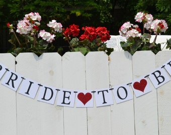 Bride-to-be banner - bride-to-be garland - wedding banner - bridal shower banner - bridal shower decor - bachelorette banner - hen party