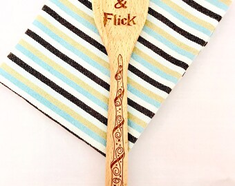 Swish & Flick-Wand-Harry Potter-Harry Potter Gifts-Harry Potter Spoons-Hogwarts-Wooden Spoon-Engraved Spoon-Personalized Spoon-Free Shipping
