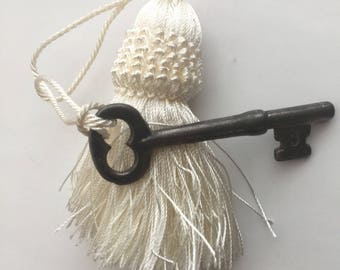 1940s Iron Skeleton Key with Beautiful Patina