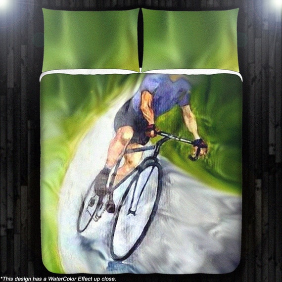 Fahrrad Radfahren Fahrrad Radfahrer Bettwäsche Duvet Cover