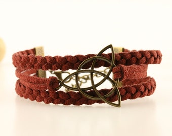 Celtic triquetra bracelet Irish knot bracelet Celtic jewelry Triquetra knot bracelet for men Trinity knot Celtic symbol bracelet for women
