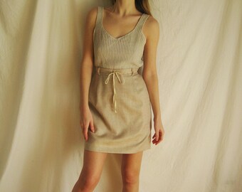 80s Lemonade Pink High Waist Skirt S