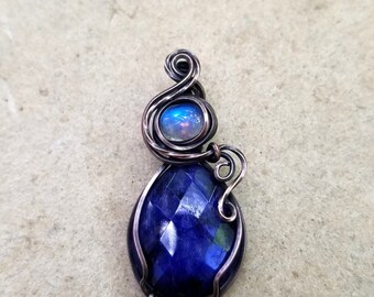 Lapis Lazuli & Moonstone Pendant