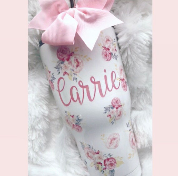 Floral Tumbler | 20 or 30 Oz Floral Tumbler