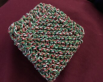 ONE knitted 100% cotton dishcloth/washcloth