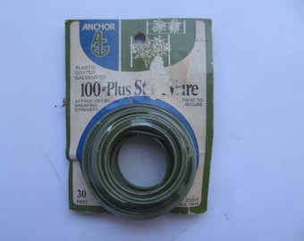 Anchor// Wire// Galvanized// Plastic //Coated//Vintage //Home//Office//30 feet