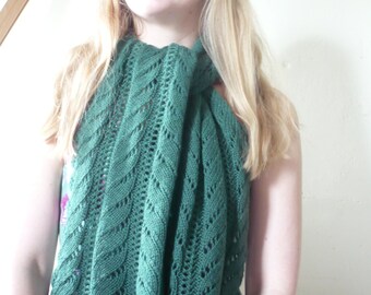 Lace Scarf Women/Ladies Hand Knitted Wool Blend