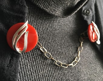 silver flame sweater clip