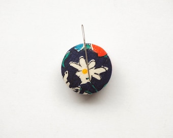 Needle Minder, Design #7 - Vintage Blue Floral, Cross Stitch Accessory