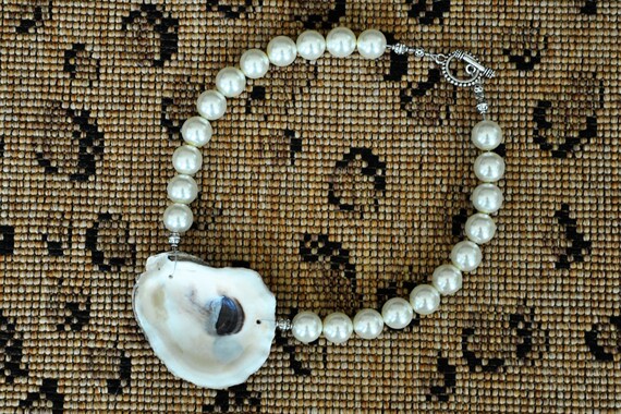 Open your own oyster pearl necklace Clearance