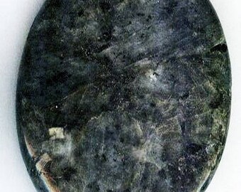 Flashy Natural Larvikite Oval Pendant Bead 40mm x 30mm AA Quality