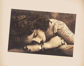 Lady Sleeping New 4x6 Vintage Postcard Image Photo Print LE164