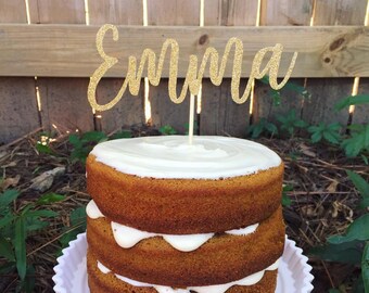 Custom Name/ Word Glitter Cake Topper, Birthday Cake Topper, Personalized Cake Topper, Wedding Shower Cake Topper, Baby Shower Cake Topper