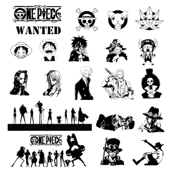 Download One Piece Svg/Eps/Png/Jpg/ClipartsPrintable Silhouette and