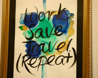 Travel quote print
