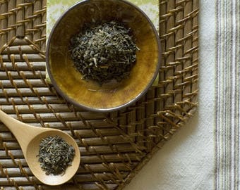 Certified Organic Jasmine Green Loose Leaf Tea // 4 ounces