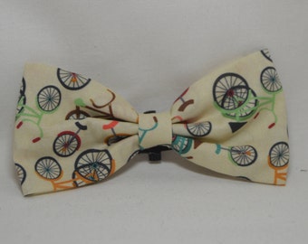 Bicycle Dog Bow Tie, Over the Collar Dog Bow Tie, Bike Bow, Gifts for Dog Mom, Gifts for Her