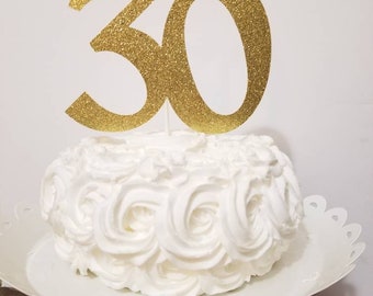Age 30 cake glitter topper-30 cake topper-30th birthday topper-30th theme birthday topper-age cake topper-glitter age cake topper-30th party