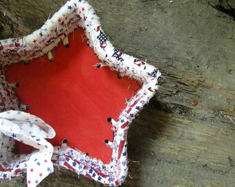 VALOR STAR shaped textile art BASKET