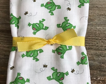 Large Frog Swaddle Blanket