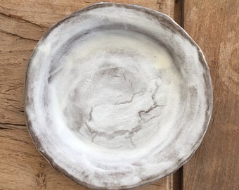 rustic white farm plate